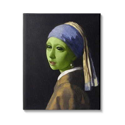 Stupell Industries Girl With Pearl Earring Alien Canvas Wall Art