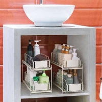 NEX™ 2-Tier Under Sink Cabinet Organizer with Sliding Basket Drawer