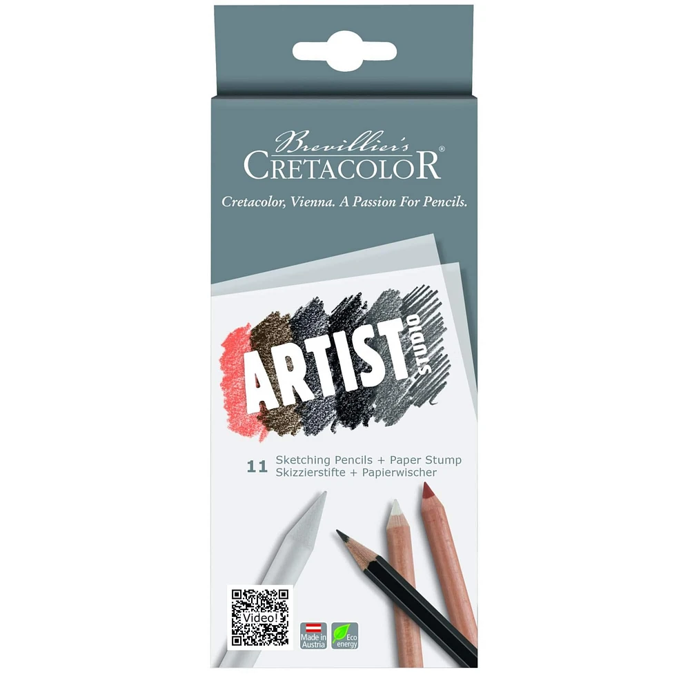 12 Pack: Cretacolor Artists Studio Line Drawing 101 Set