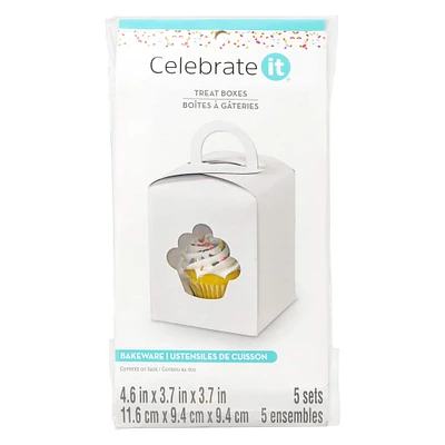 White Cupcake Treat Boxes by Celebrate It®, 5ct.