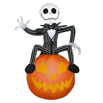 3.5ft. Airblown® Inflatable Halloween Jack Skellington on Pumpkin