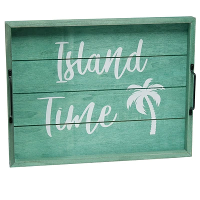 Elegant Designs™ 15.5" Island Time Serving Tray with Handles