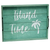 Elegant Designs™ 15.5" Island Time Serving Tray with Handles