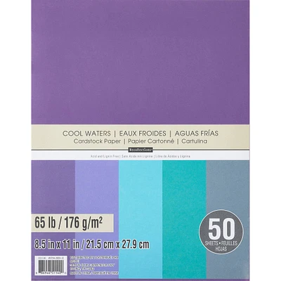 Cool Water 8.5" x 11" Cardstock Paper by Recollections®, 50 Sheets