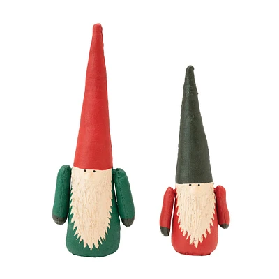 Hand-Painted Christmas Canvas Gnomes Set