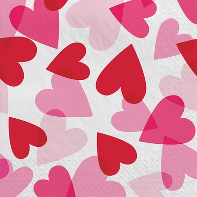 Heart Party Paper Beverage Napkins, 80ct.