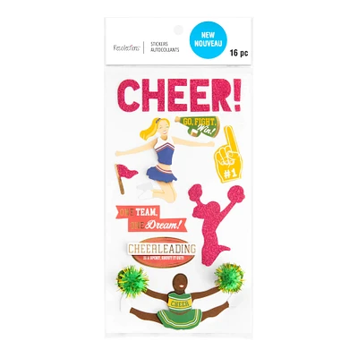 12 Pack: Cheerleading Dimensional Stickers by Recollections™