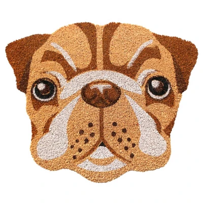 RugSmith Shaped Pug Face Doormat