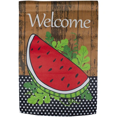 Welcome Watermelon Slice Spring Outdoor Garden Flag