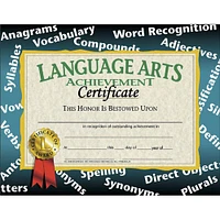 Hayes® Language Arts Achievement Certificate, 6 Packs of 30