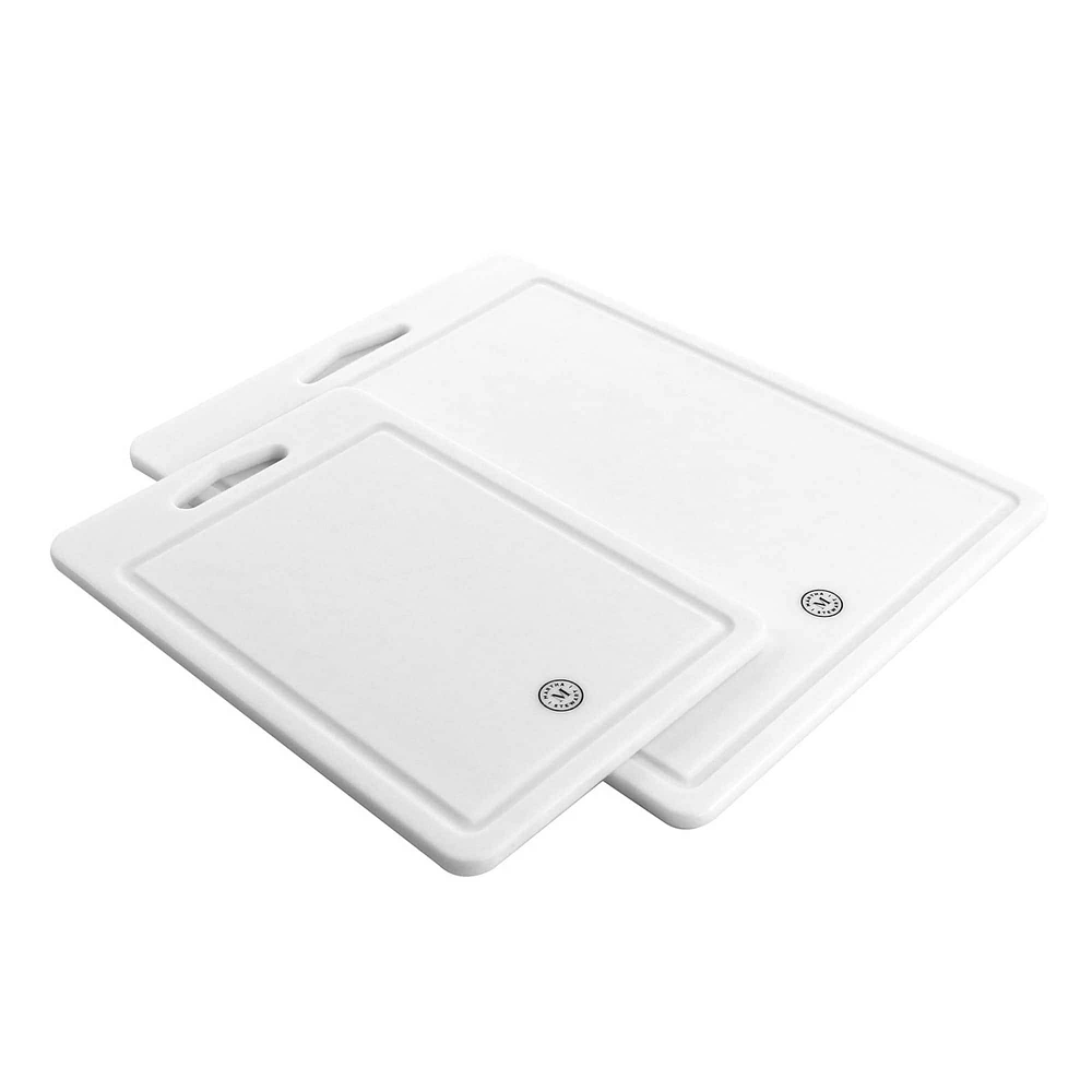 Martha Stewart White Plastic 2 Piece Cutting Board