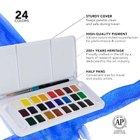 6 Pack: Daler-Rowney® Aquafine 24 Color Watercolor Paint Travel Set
