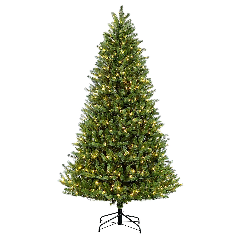 6.5ft. Pre-Lit Glacier Fir Artificial Christmas Tree, Clear Lights