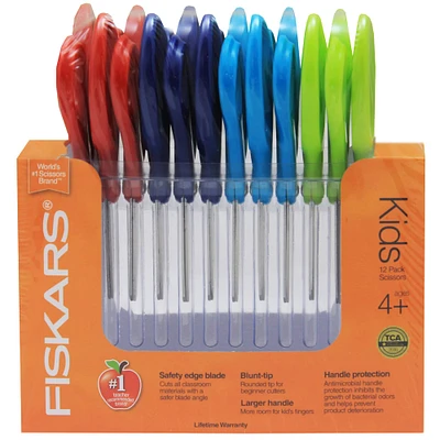 Fiskars® 5" Blunt-tip Kids Scissors Classpack, 12ct.