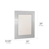 Head West® 29" Geometric Square Lattice Trellis Accent Wall Mirror