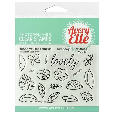 Avery Elle Lovely Clear Stamp Set