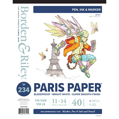 Borden & Riley® No.234 Bright White Paris Paper Pad
