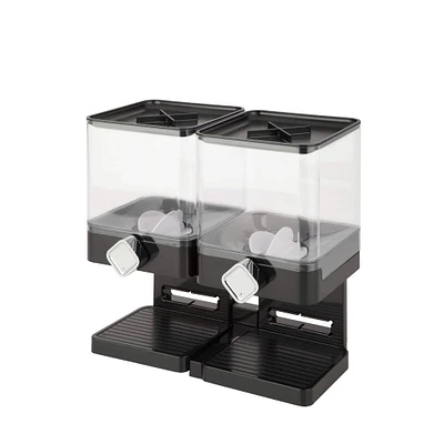 Honey Can Do Black Compact Double Cereal Dispenser