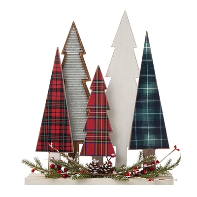 Glitzhome® 14" Wooden Christmas Tree Table Décor