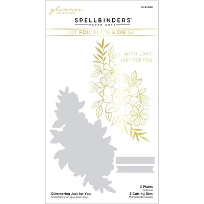 Spellbinders® Glimmering Just For You Hot Foil Plate & Die Set