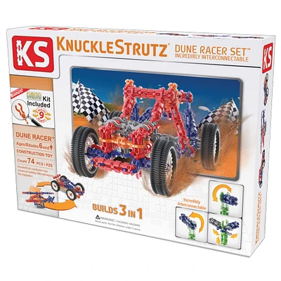 KnuckleStrutz® Dune Racer Set™ Interconnectable Construction Toy, 74 Pieces