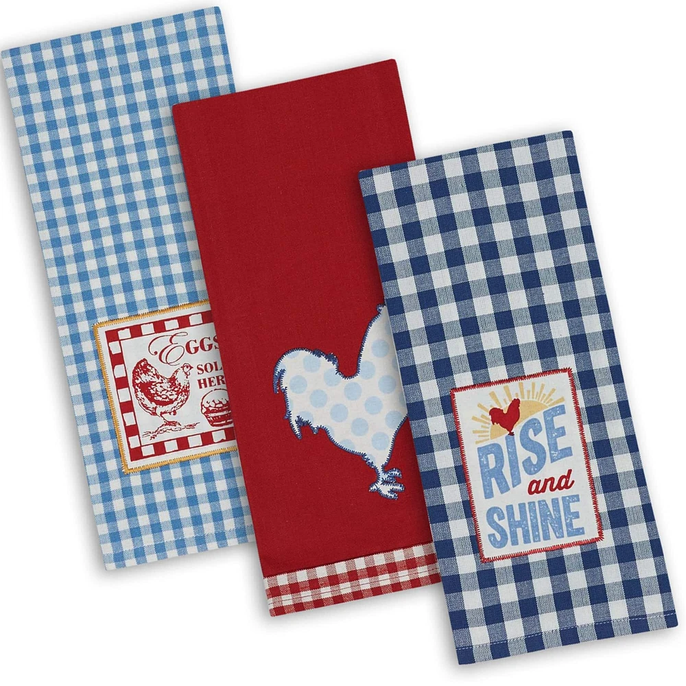 DII® Rise & Shine Embroidered Dishtowel Set