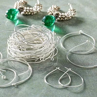 Bead Landing™ Silver Earring Wire Hoop Mix