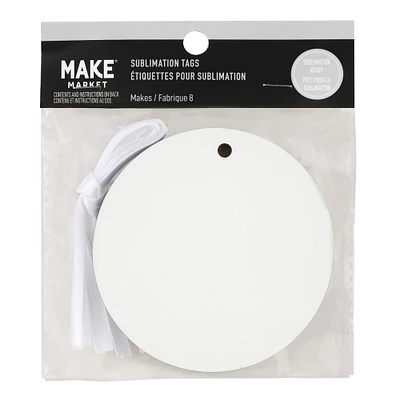 Round Sublimation Tags by Make Market®, 8ct.