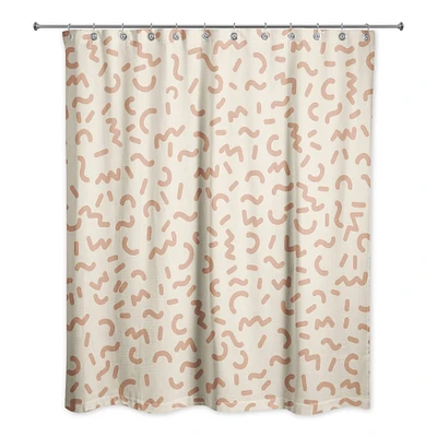 Funky Squiggles 71" x 74" Shower Curtain