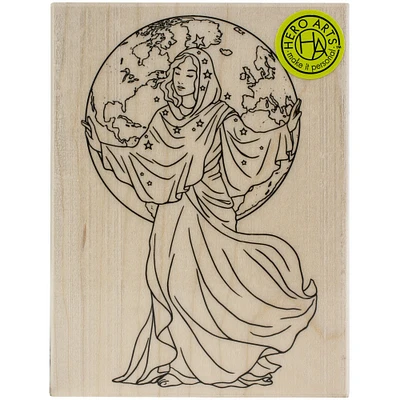 Hero Arts From the Vault World Goddess Mounted Rubber Stamp