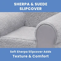 Deluxe Sherpa Suede Chair