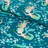 SINGER Denise Palmer Green Mermaid Cotton Fabric