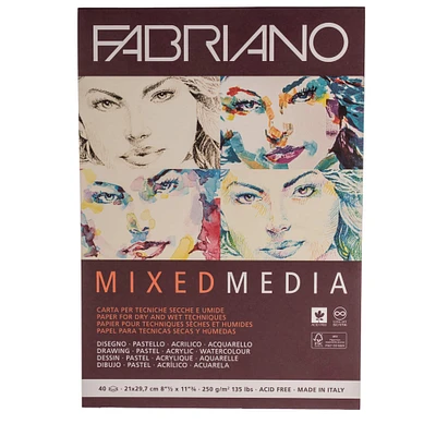 Fabriano 9" x 12" Mixed Media Pad, 40 Sheets