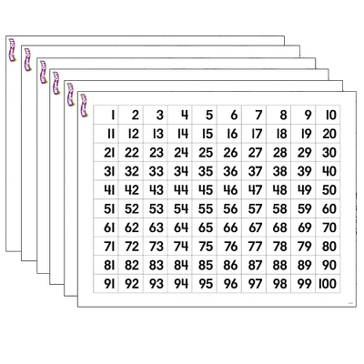 Wipe-Off® Numbers 1-100 Chart, 6ct.