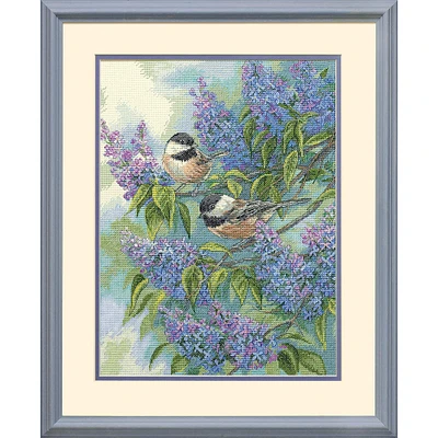 Dimensions® Chickadees & Lilacs Counted Cross Stitch Kit
