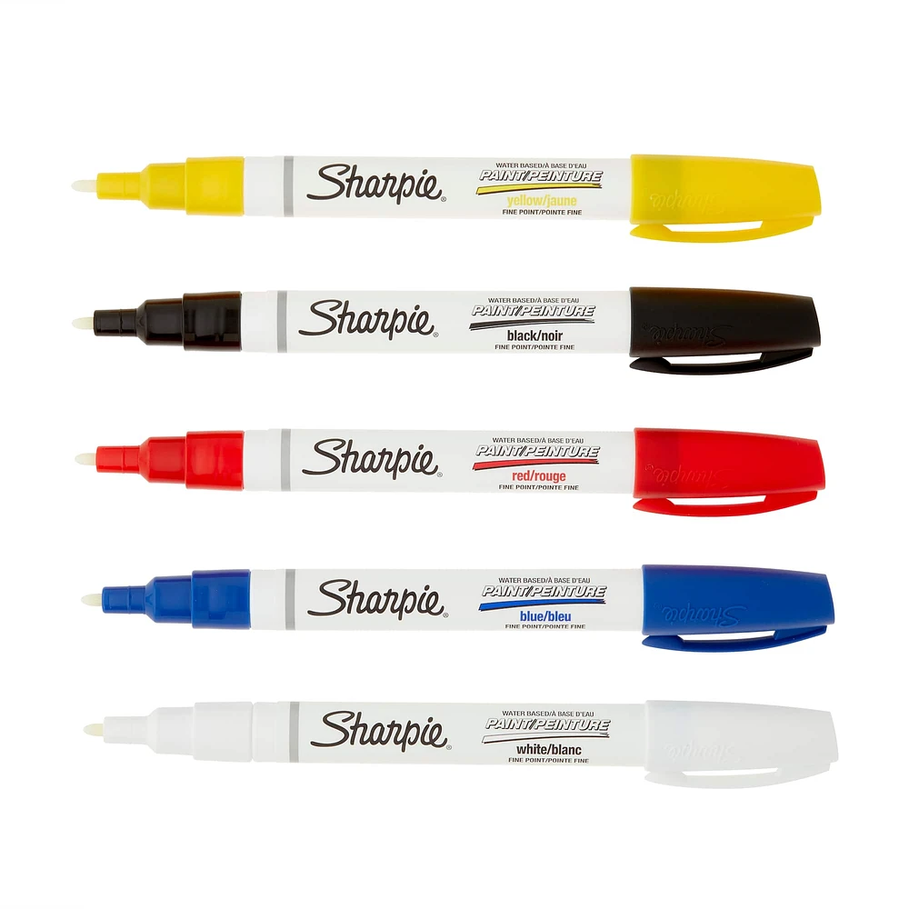 Sharpie® Water-Based Paint Markers, Fine Point Primary Set