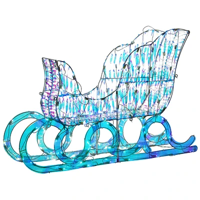 26" 3D Iridescent Sleigh with 105 Cool White UL LED Lights