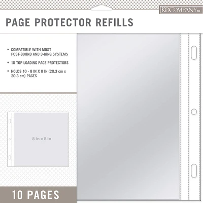 K&Company™ 8" x 8" Page Protector Refill Pages