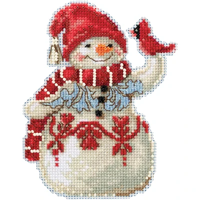 Mill Hill® Jim Shore Snowman With Cardinal Counted Cross Stitch Kit