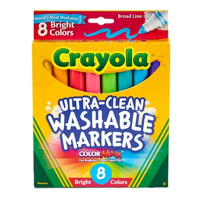 Crayola® Washable™ Bright 8 Color Broad Line Marker Set