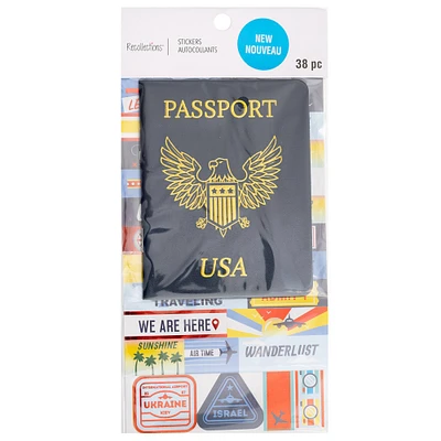 12 Pack: Passport & Travel Stickers by Recollections™