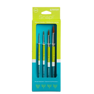 12 Pack: Princeton™ Snap!™ Series 9950 Synthetic 4 Piece Brush Set