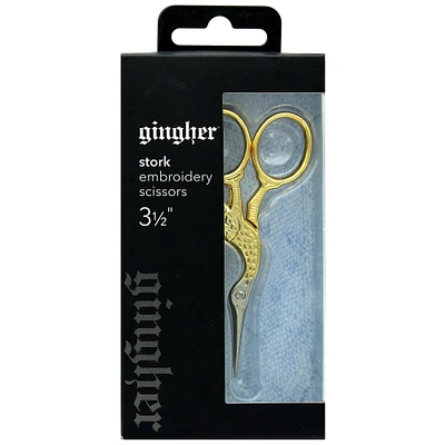 Gingher® 3.5" Stork Gold Handle Embroidery Scissors