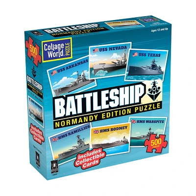 Collage World Puzzle - Battleship Normandy Edition Puzzle: 500 Pcs
