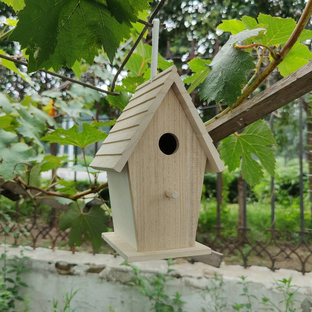 8 Pack: 8.5" Tall Wood Birdhouse by Make Market®