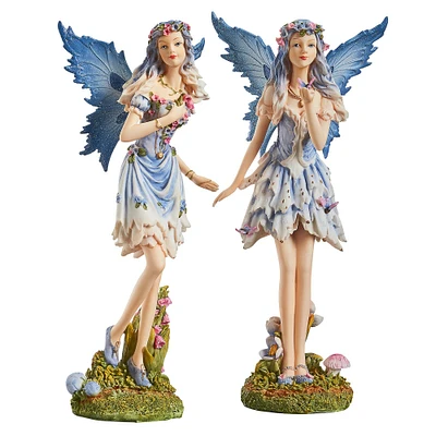 Design Toscano Poppy & Meadow the Windforest Fairies Statue Set
