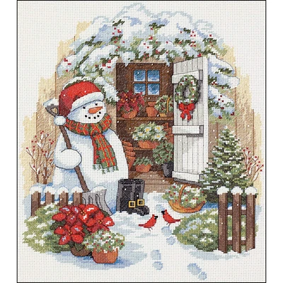 Dimensions® Garden Shed Snowman Counted Cross Stitch Kit