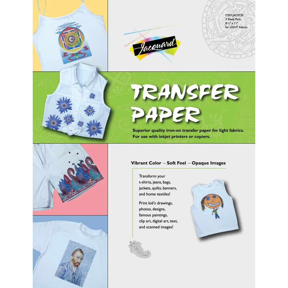 Jacquard Transfer Paper for Light Fabric