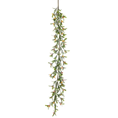 6 Pack: 5ft. Green & Yellow Mistletoe with Berries Spring Garland