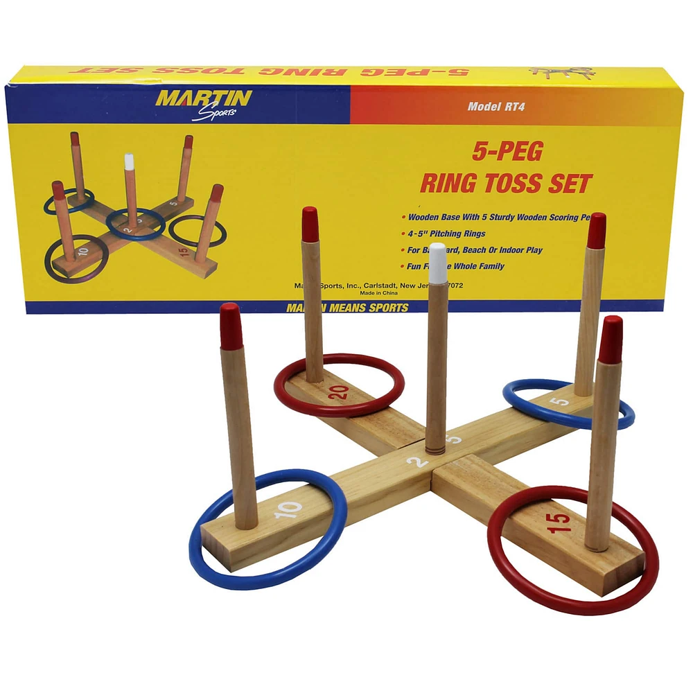 Martin Sports 5-Peg Ring Toss Set